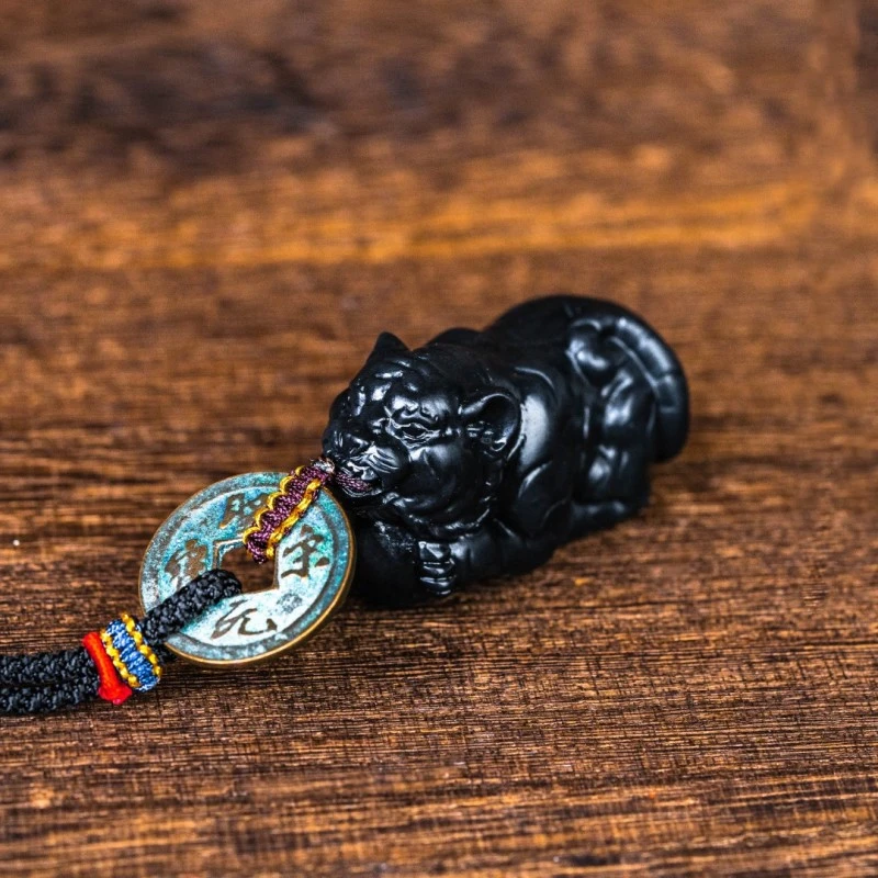 城丽【玄坛黑虎】和田玉黑虎吊坠/个ZJH-820-1