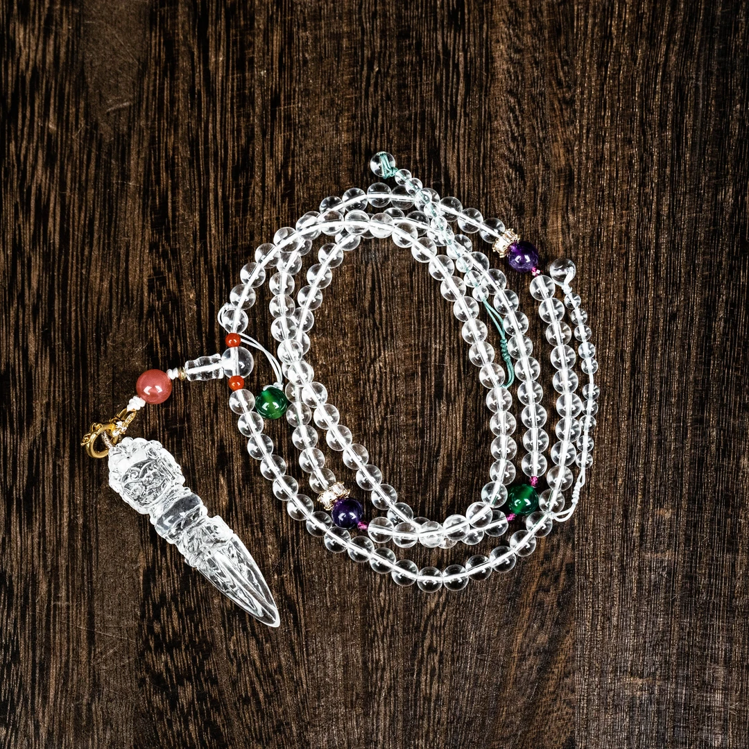 【九紫白水晶杵杵】九紫白水晶杵杵项链/条（多样性发货）ZJH-1574-1