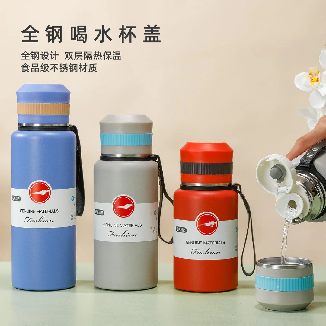 大容量防摔简约便携家用女士学生保温杯双层保温杯食品级正品