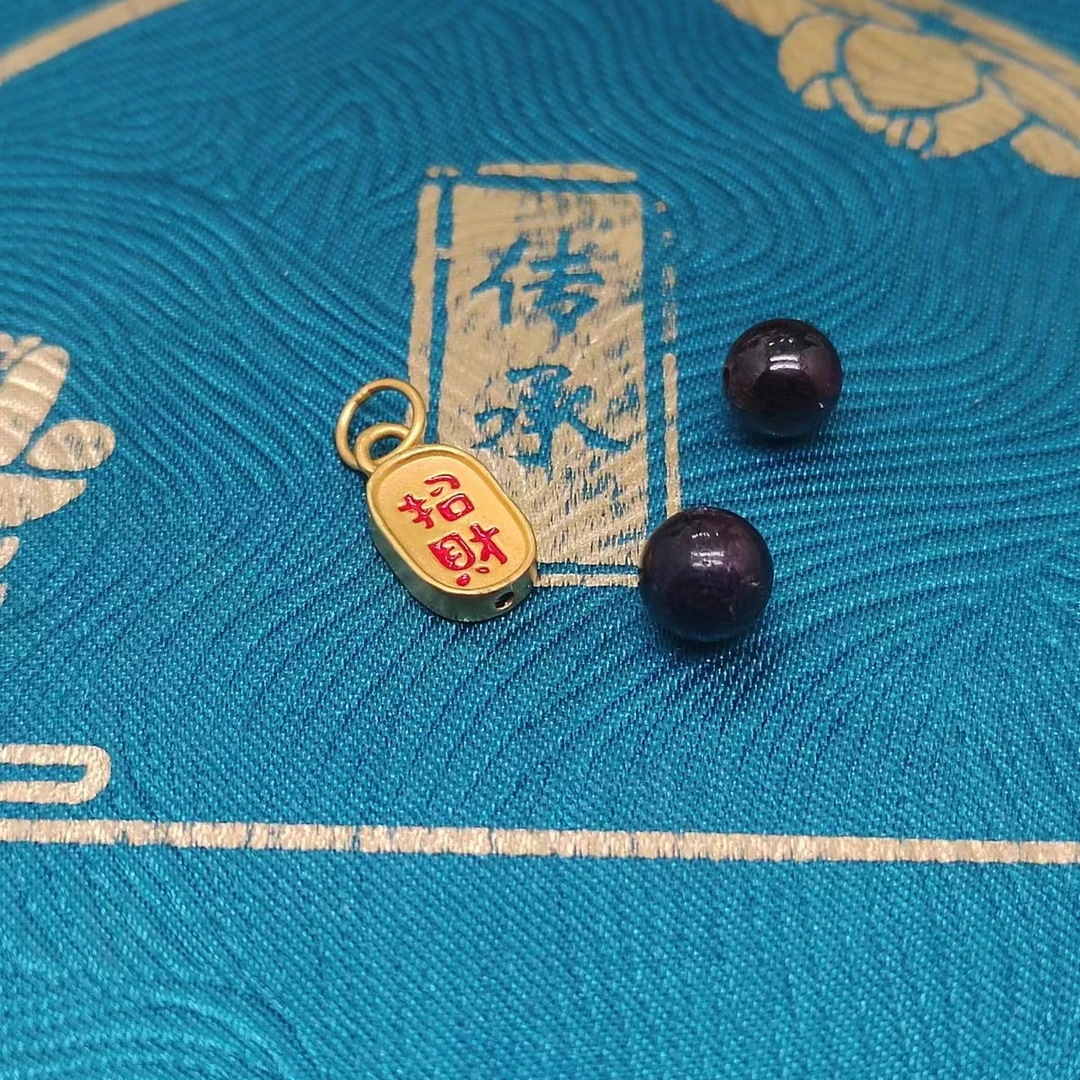 【玮玮甄选】福多多 石榴石+黄金吊坠 3166 编号024