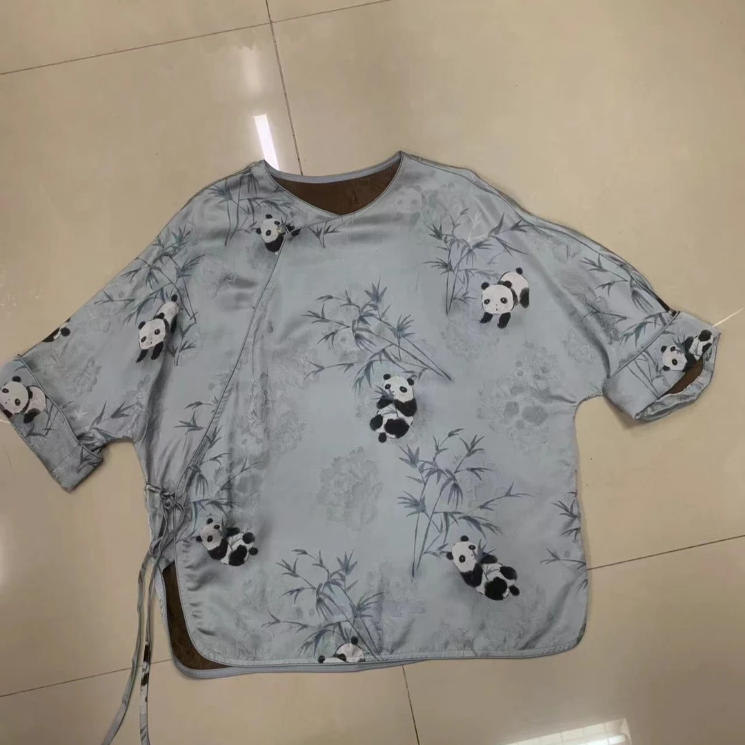 MCX002慕之淇时尚刺绣人丝上衣