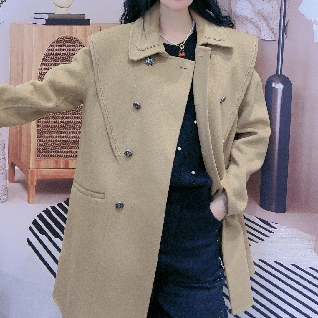 M34G001慕之淇时尚气质全羊毛双面呢大衣