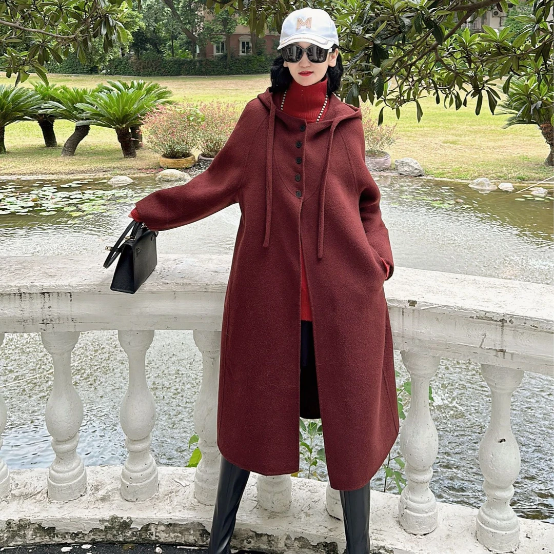 M43G021慕之淇澳洲美利奴全羊毛双面大衣