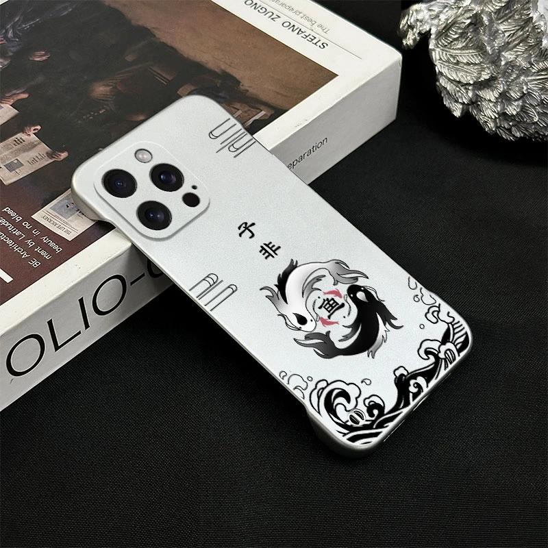 适用苹果16华为荣耀vivo/iqoo/oppo小米红米子非鱼无边框手机壳