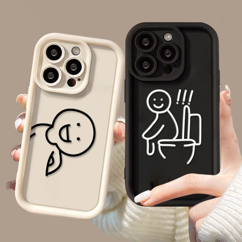 个性火柴人适用苹果16华为荣耀vivo/iqoo/oppo小米红米天眼手机壳