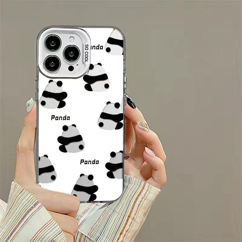 熊猫适用苹果16华为荣耀vivo/iqoo/oppo小米红米彩银手机壳
