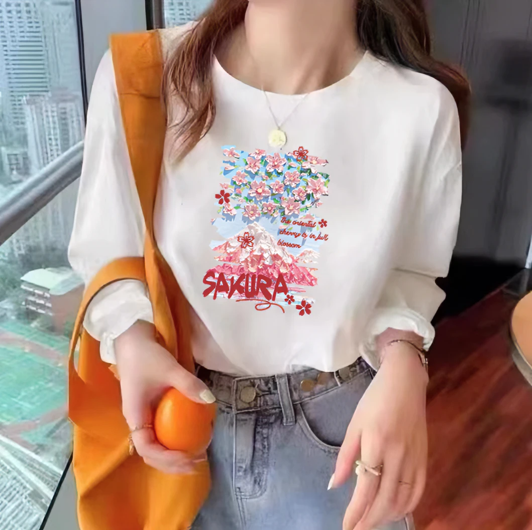 2025新款印花潮牌男女同款春秋潮流新款时尚百搭圆领长袖打底衫