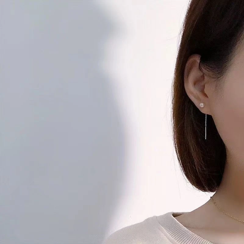 铜合金耳饰 B43简约珠珠耳线小巧精致百搭款