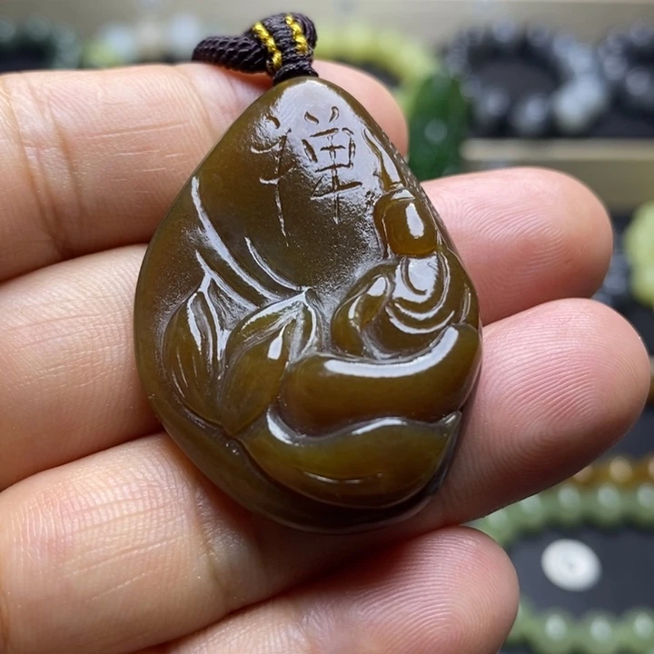 和田玉吊坠(不含链)未镶嵌