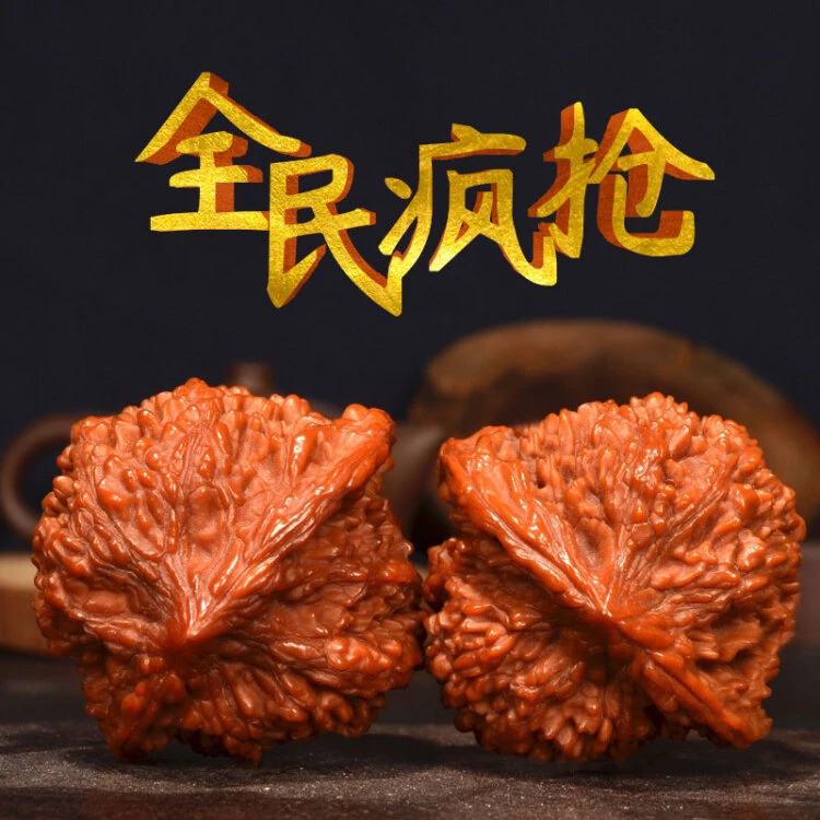 山中玉 文玩核桃狮子头满天星青皮特大手玩把玩古玩麻核桃礼物手