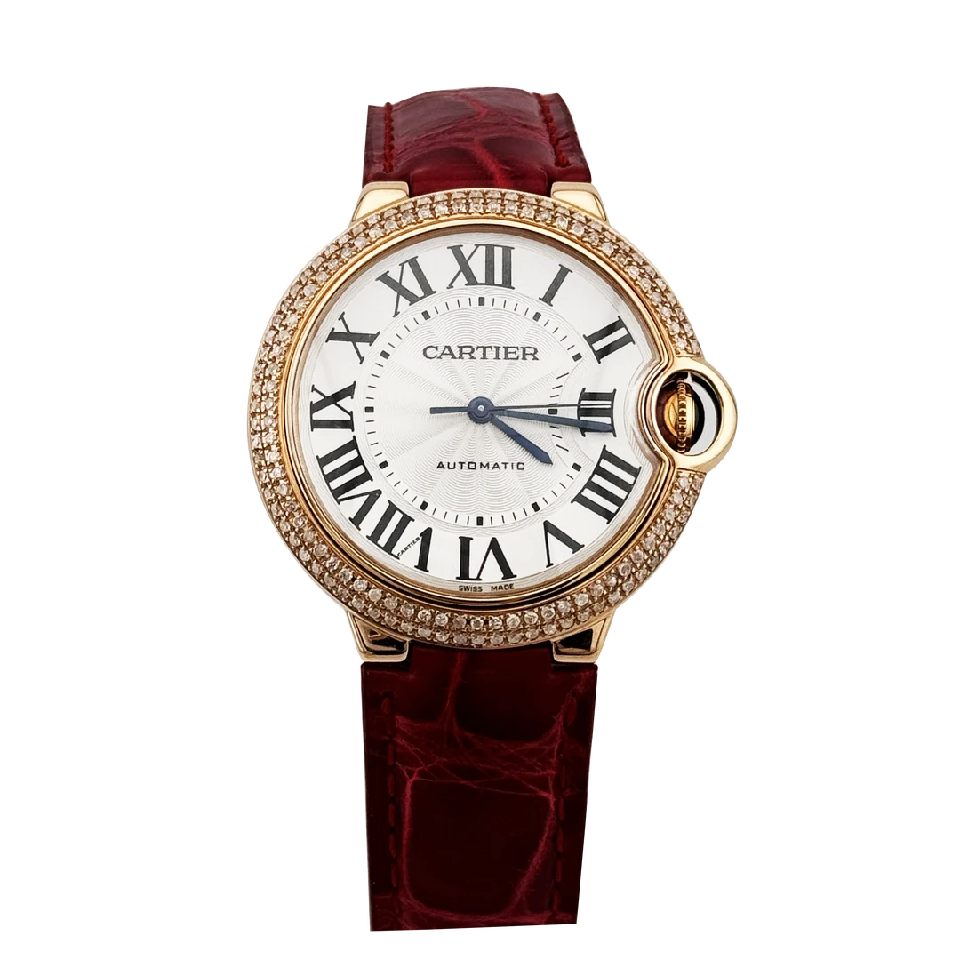 99新 Cartier/卡地亚 蓝气球W6900456 36玫瑰金后钻中性手表 单表