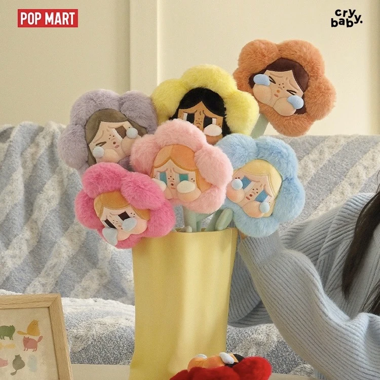 【拆盒】POPMART泡泡玛特 CRYBABY 悲伤俱乐部系列盲盒毛绒花朵周边