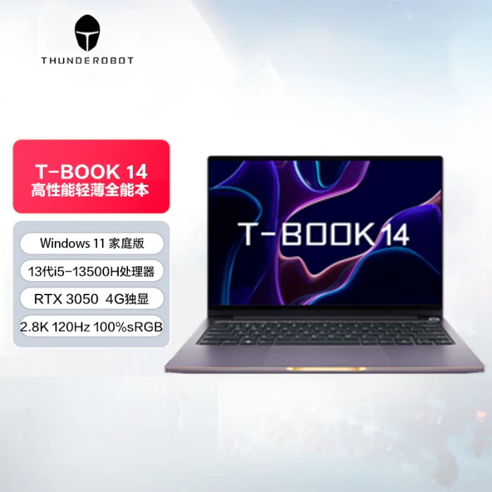 雷神T-BOOK笔记本电脑13代13500H/3050独显轻薄本商务办公游戏