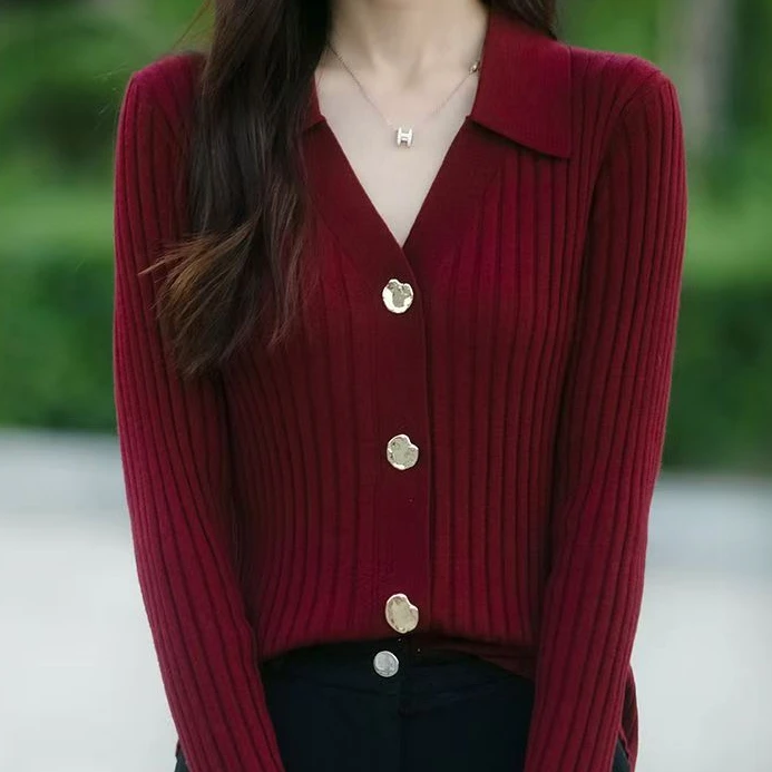 【主播推荐】2024秋季新款针织衫修身潮流上衣女百搭开衫女