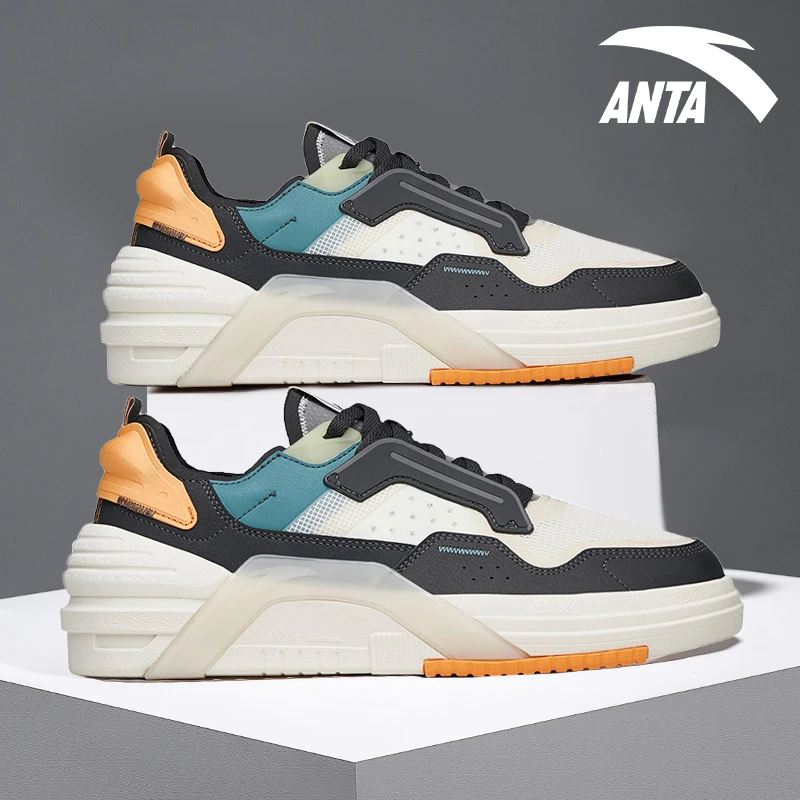 安踏板鞋男士厚底A道新款复古百搭透气舒适夏季休闲韩版运动鞋字