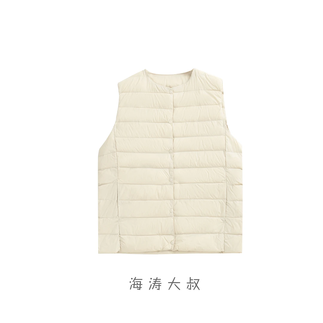 【海涛大叔】「一点都不冷」90白鸭绒轻型便携式羽绒马甲背心 MJ15740
