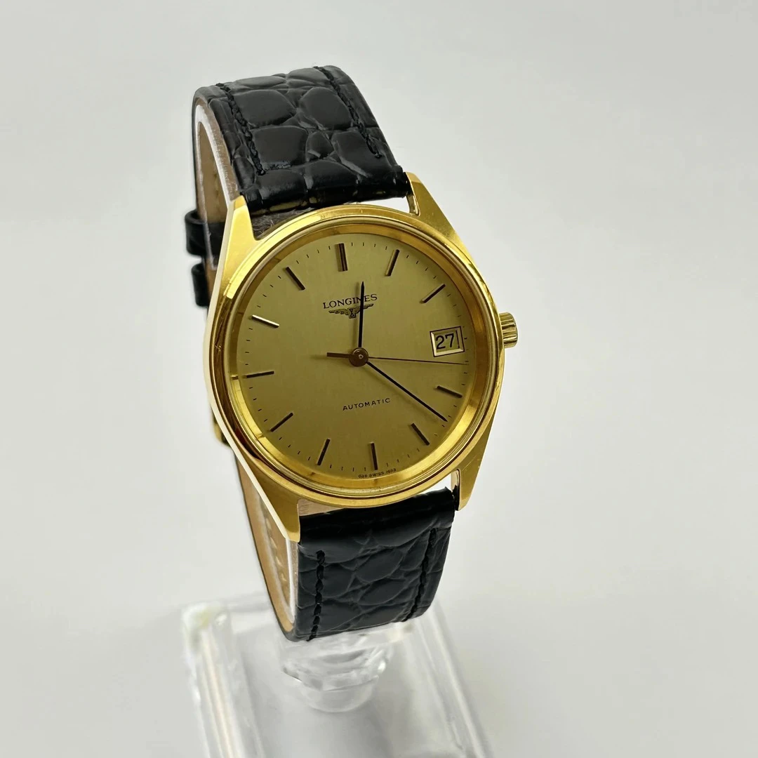 95新 Longines/浪琴 浪琴C/LQ1007经典自动机械/表径33mm金色