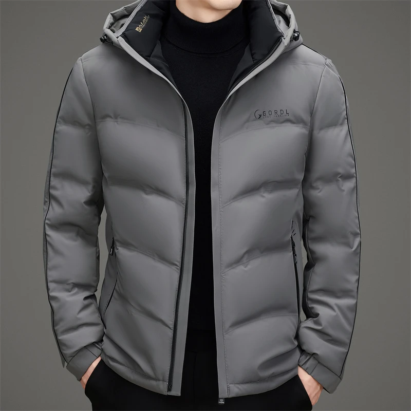 【品质保证】中青年男士短款羽绒服时尚休闲连帽可拆卸加厚保暖冬季