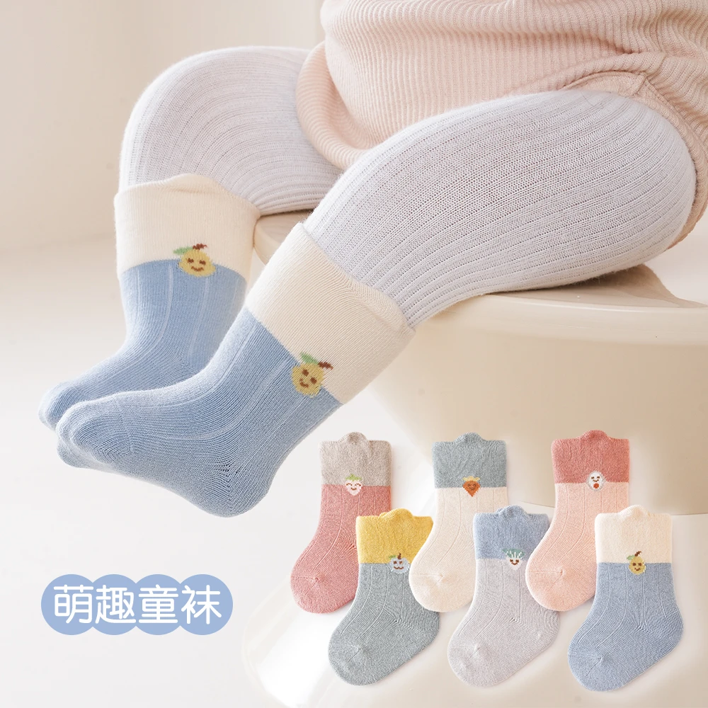 加厚新生儿幼儿2023年秋季儿童中筒袜男女秋冬立体小耳朵卡通棉袜