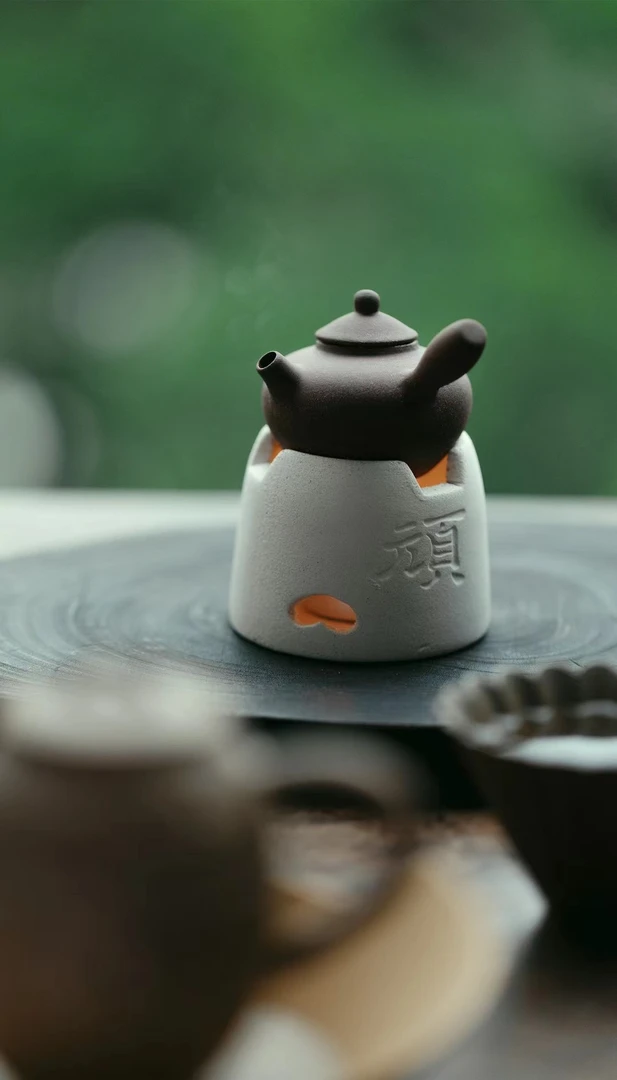 景观把玩围炉茶宠（红）茶壶套组