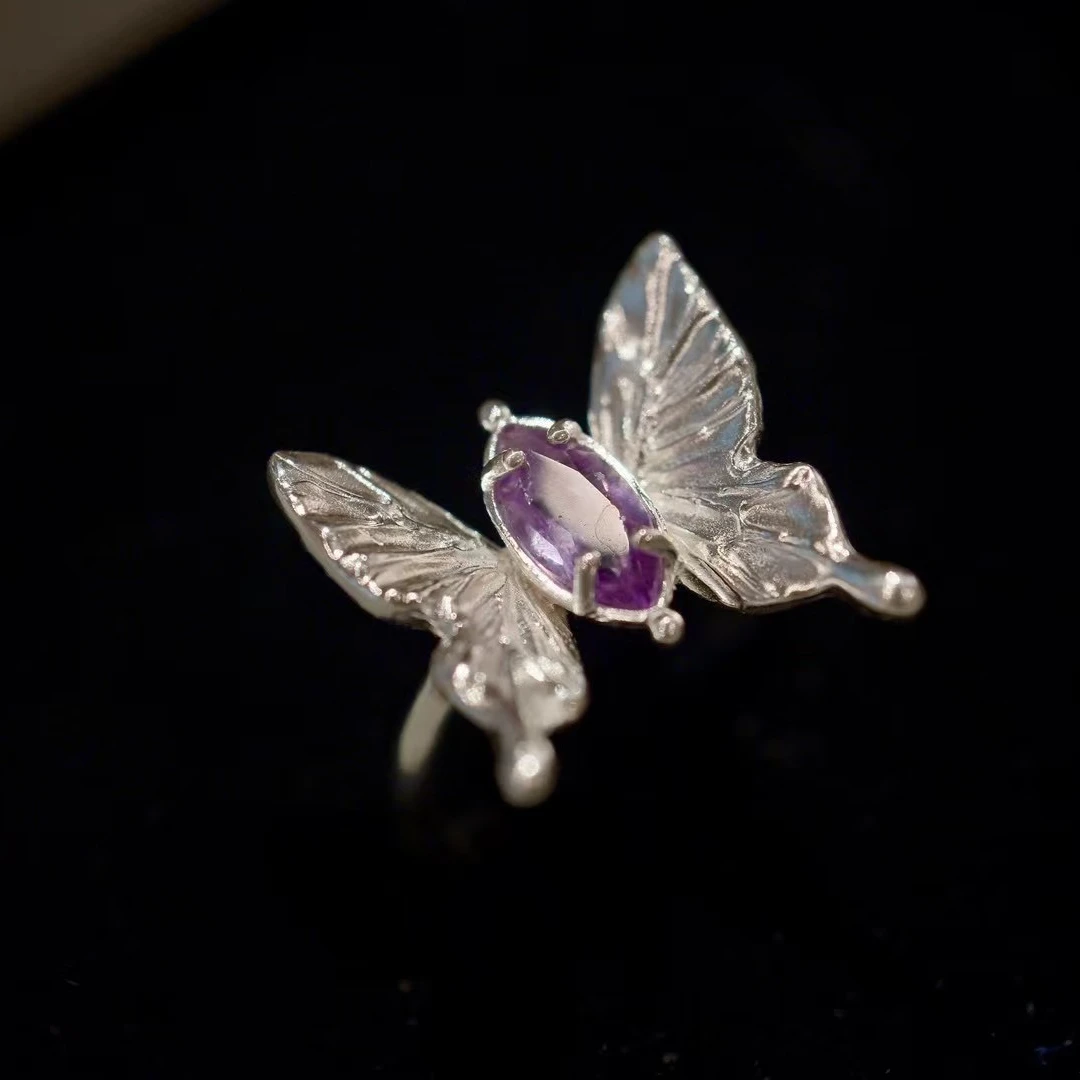 YE0024 银蝴蝶戒指（大号）