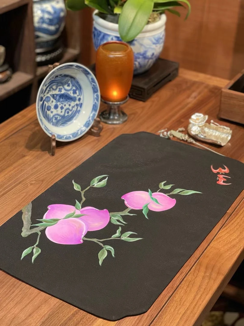 BY00067 福寿康宁茶席25*52cm