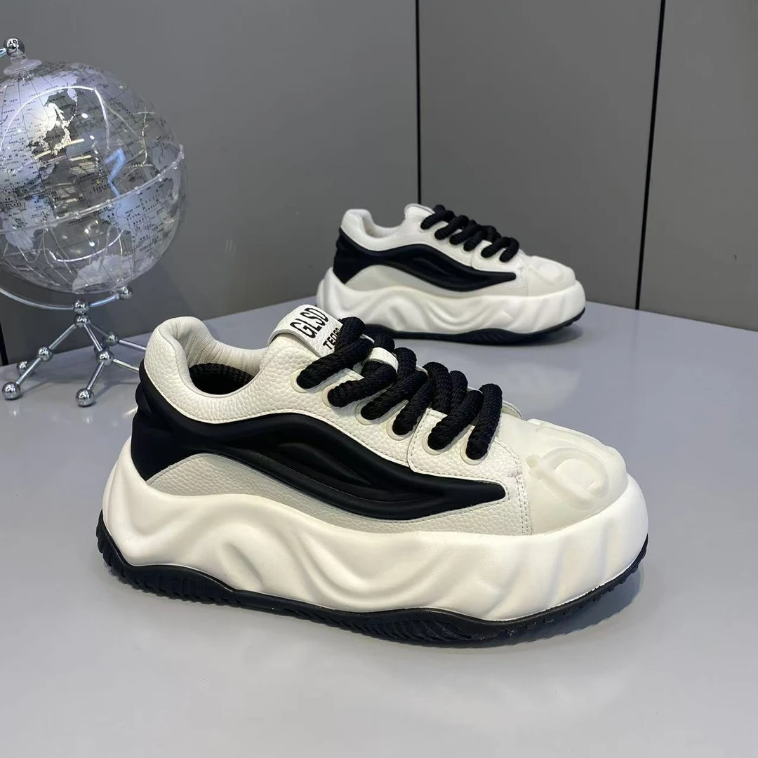 FL-2024秋冬新品四季款通勤风百搭时尚厚底舒适男神范老爹鞋