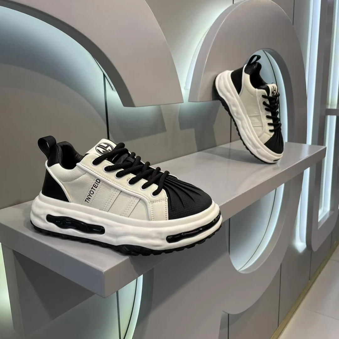 FL-秋冬单棉贝壳头拼色厚底休闲时尚百搭通勤风男士老爹鞋V2