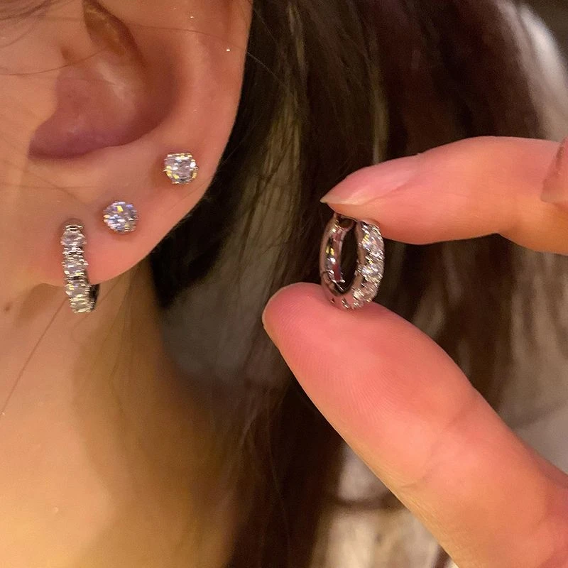 到手4件~秋冬耳钉女气质耳环2023年新款潮小众设计感高级通勤耳饰