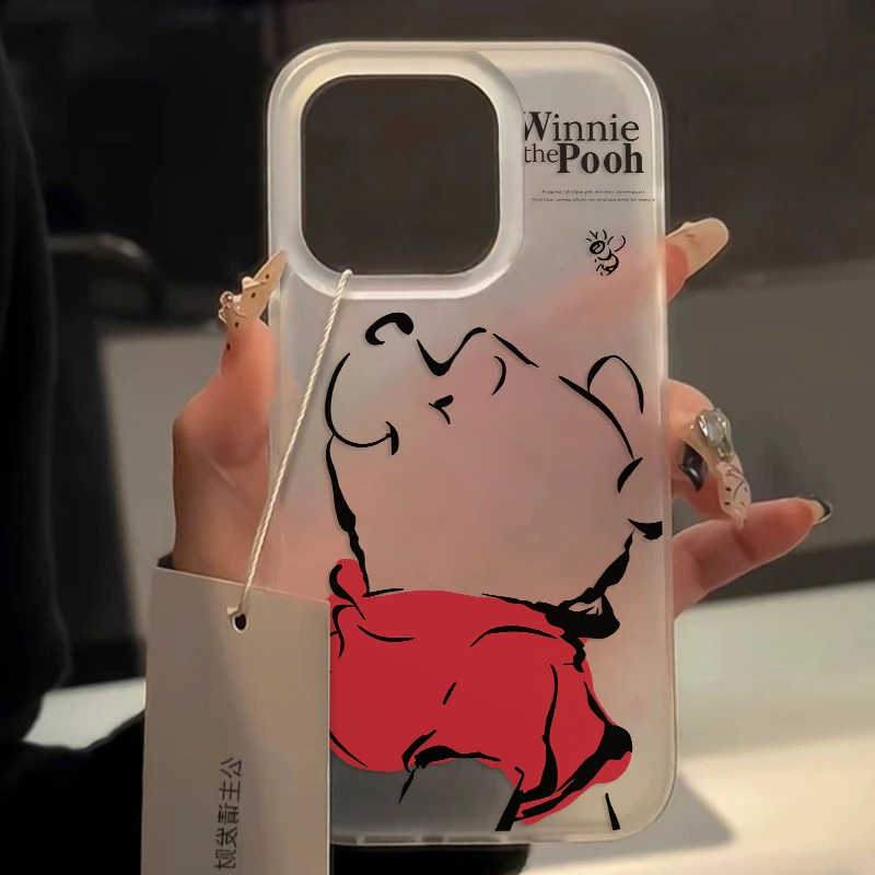 仰望维尼iphone15苹果14/13promax手机壳11软壳6s/7/8p卡通12xs新