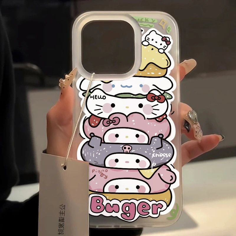 卡通汉堡iphone15苹果14/13promax手机壳11软壳6s/7/8p可爱12xs新
