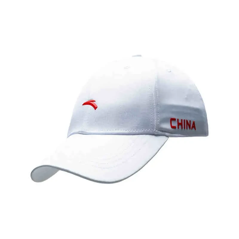 安踏秋冬户外运动鸭舌帽男女帽子白色简约旅游沙滩棒球帽子休闲帽