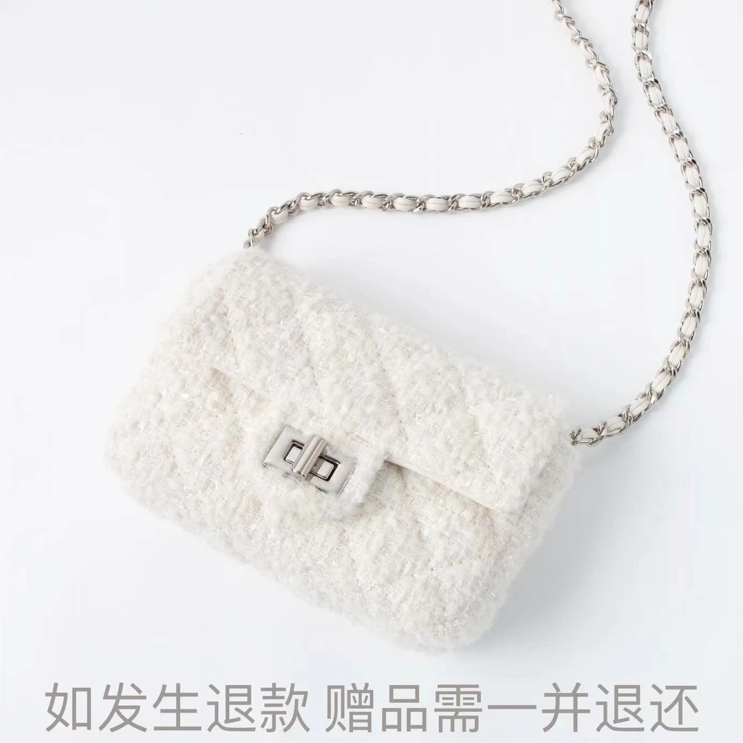 【直播满赠】麦檬MM女士小香风配件（包）BE72B0241M网红白色洋气