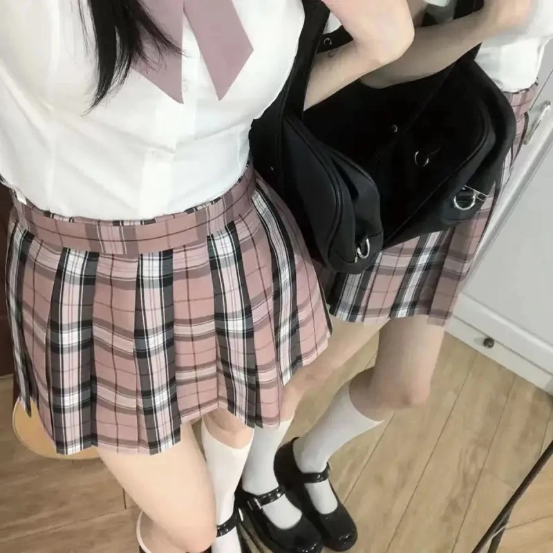 新款【小桃酥】同格正版云烟JK原创校园粉色系格五一旅游出街衣服