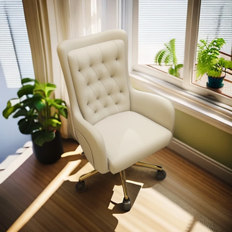 轻奢电脑椅设计师转椅家用卧室书房靠背椅老板椅办公直播化妆椅