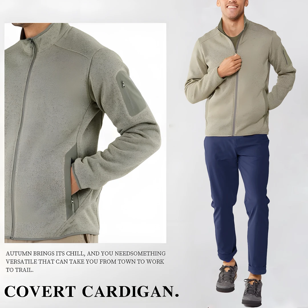 XX茑covert JACKET秋冬立领外套户外运动锁温保暖抓绒衫拉链外套