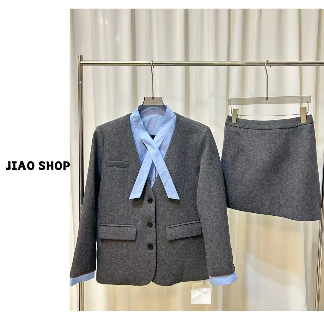 【JIAO SHOP】  气质洋气小香风羽绒套装