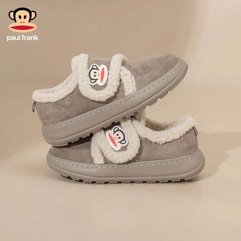 大嘴猴女鞋秋冬新款魔术贴雪地靴2025百搭爆款加绒加厚保暖棉鞋