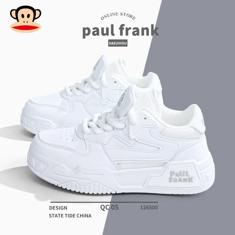 大嘴猴女鞋国潮情侣小白鞋2025韩版百搭学生板鞋厚底休闲运动鞋男