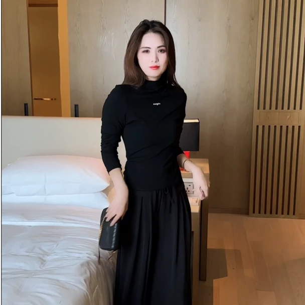 早秋季设计感小众洋气时尚气质小个子减龄打底上衣T恤 6081