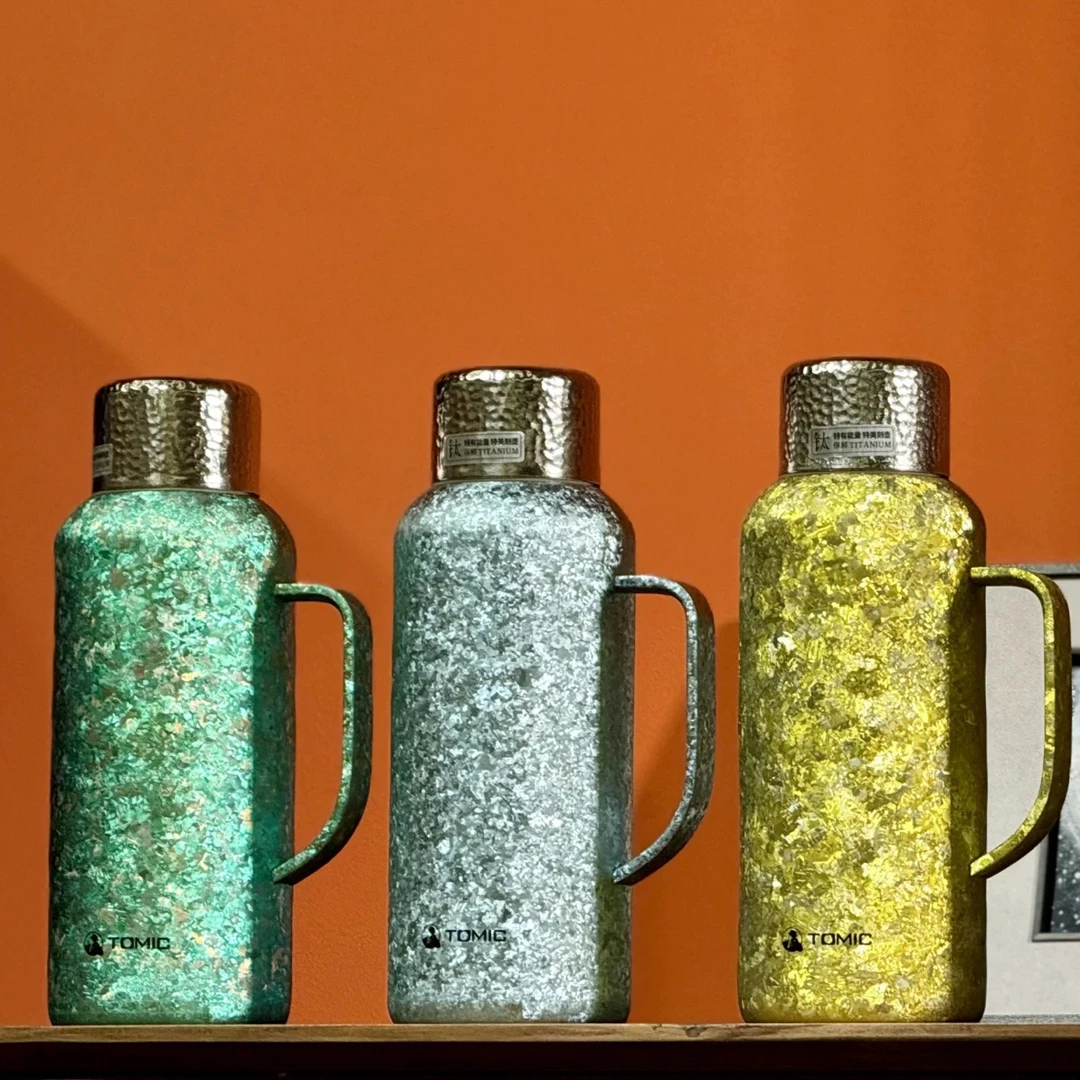 特美刻钛壶1000毫升大容量带温度计