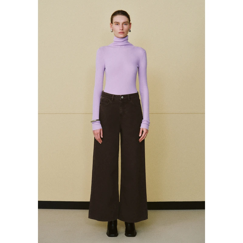 【臻选系列】UR秋冬季新款女装时尚美式复古宽腿裤UWT830006