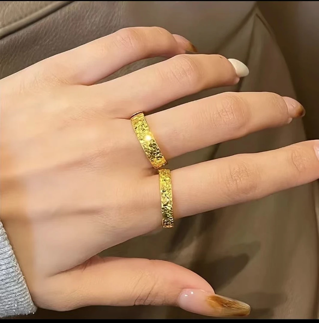 合金戒指 网红碎冰冰戒指（选圈口）