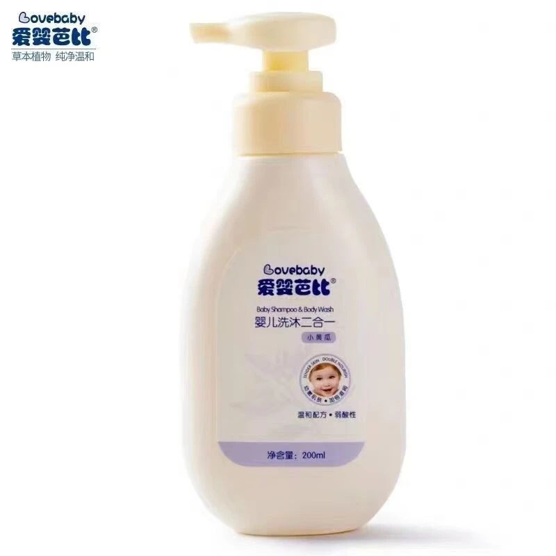 爱婴芭比儿童发水沐浴露二合一婴儿宝宝幼儿清爽温和弱酸性家庭装
