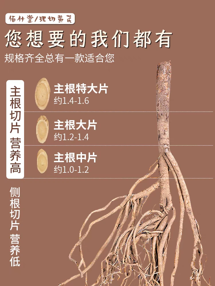 大片野生黄芪500g甘肃岷县正品非特级北芪片中药材泡水