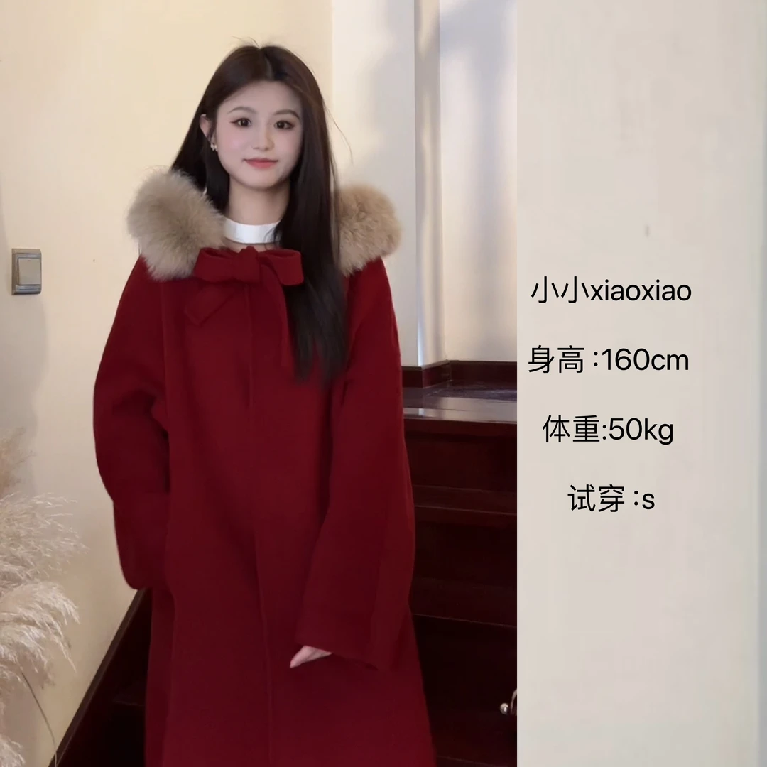 金夫人大衣【小魔女升级版】小小-斗篷中长款手工双面羊毛大衣