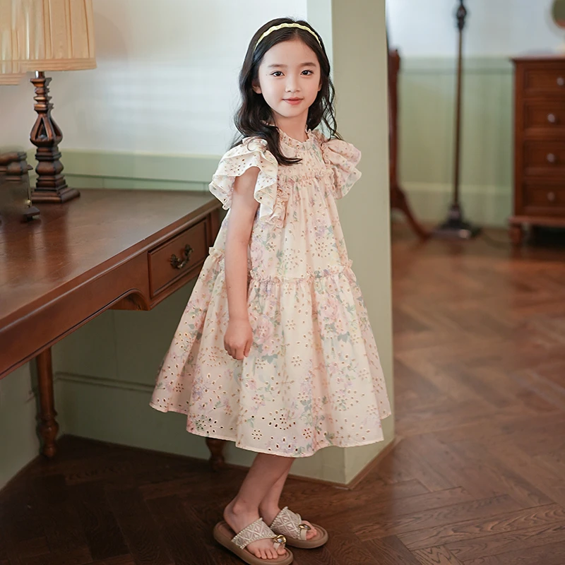 清仓53383吉米家族【兰亭竹韵】公主裙夏季新款女童连衣裙儿童裙子