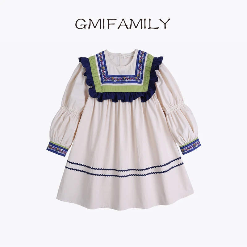 原创设计【花都海岸】GMIFAMILY/吉米家族 秋新款女童长袖连衣裙