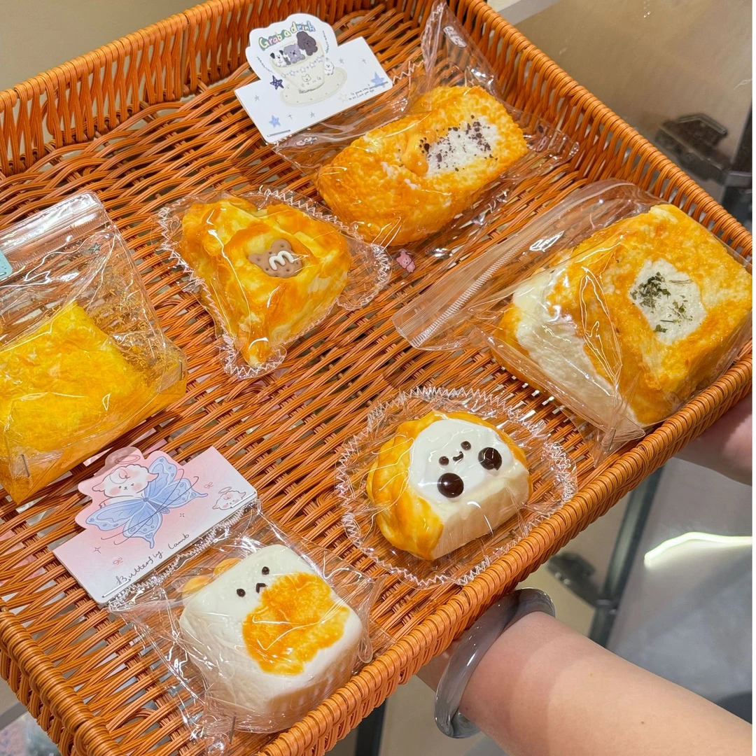 【食物色小克重】手工捏捏可爱解压玩具饭团奶油超软水感