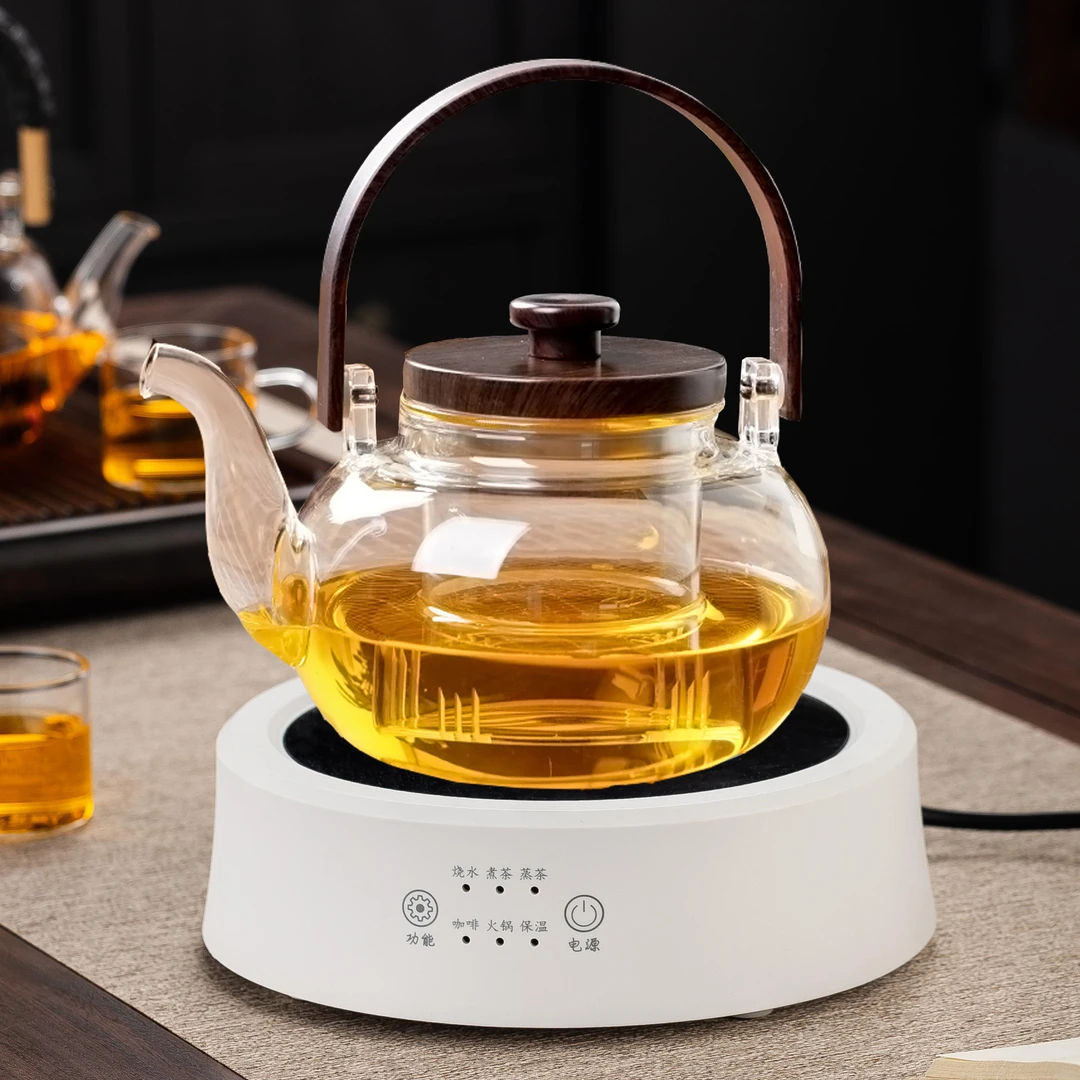玻璃煮茶壶带内胆耐高温可加热家用烧水煮茶玻璃茶具套装耐急冷